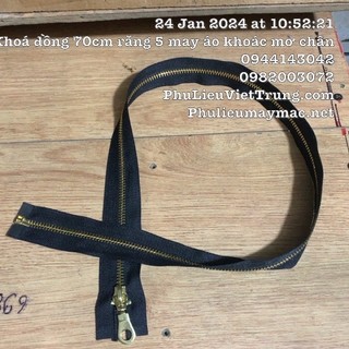 Dây Khoá đồng 70cm áo khoác - cái lẻ   #110201