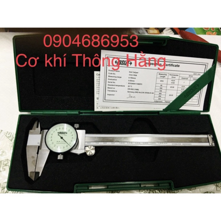 Thước cặp đồng hồ INSIZE 0-150mm, 200mm, 300mm chính hãng insize, chất lượng cao Đức Thông Cơ Khí