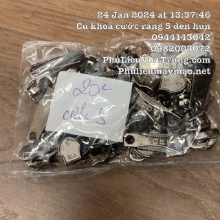 Củ Khóa Răng 5 Khóa Cước Tay Khóa Cá Sấu Khóa Đồng- Túi 20 Cái #110202