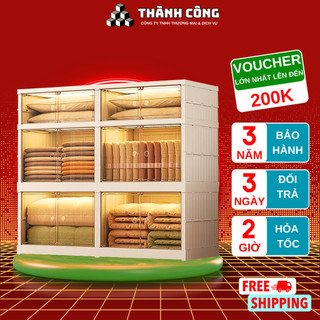 Tủ quần áo, tủ đựng đồ shoebox 6 ngăn 9104-1-2g bảo hành 3 năm tủ đựng đa năng gấp gọn tiện lợi