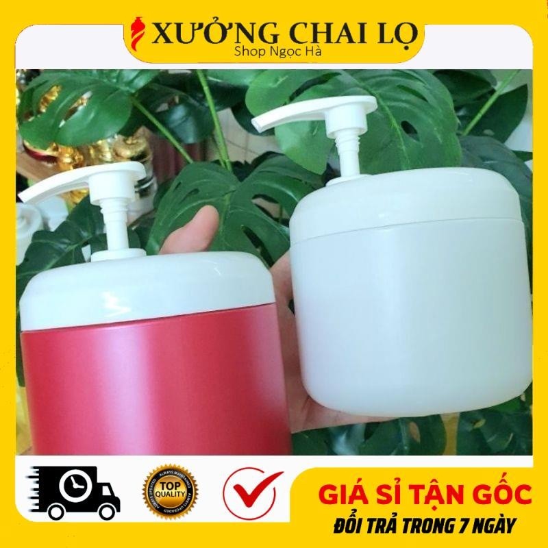 Hủ Hộp Đựng Kem Body 500g Bầu Có Vòi/ Không Vòi Chiết Mĩ Phẩm, Đựng Bột