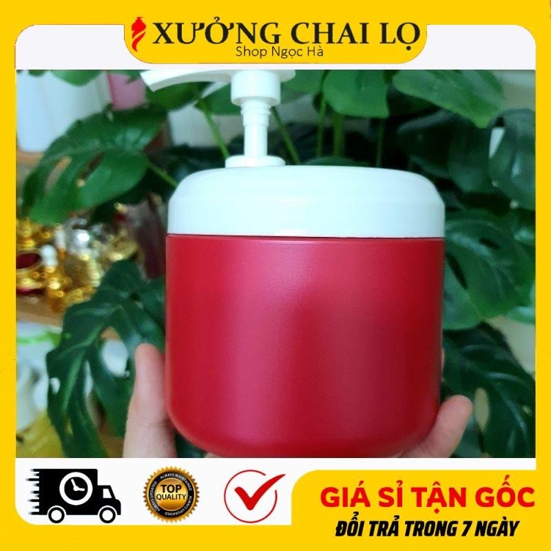 Hủ Hộp Đựng Kem Body 500g Bầu Có Vòi/ Không Vòi Chiết Mĩ Phẩm, Đựng Bột