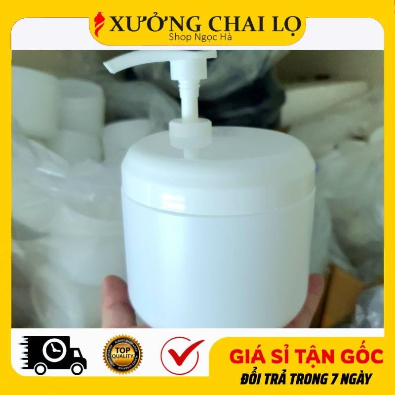 Hủ Hộp Đựng Kem Body 500g Bầu Có Vòi/ Không Vòi Chiết Mĩ Phẩm, Đựng Bột