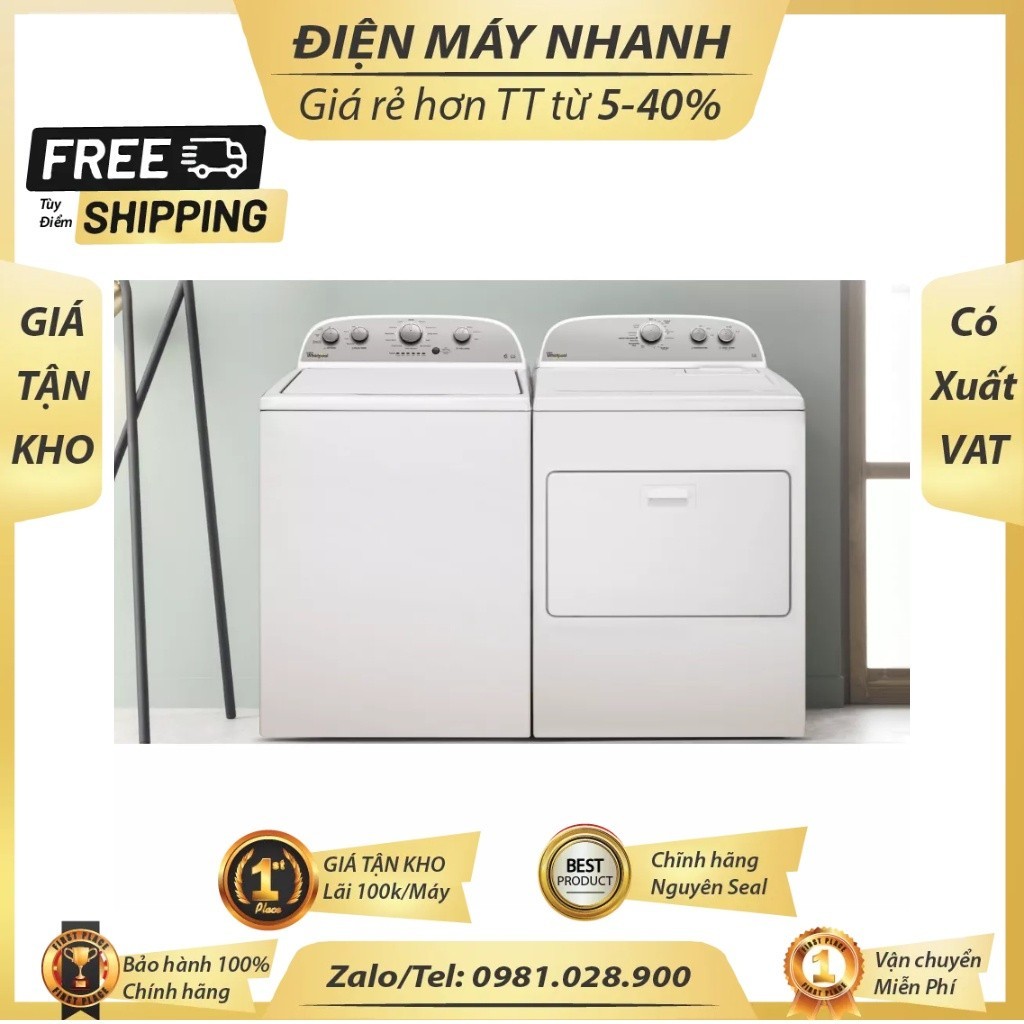 Máy giặt Whirlpool 15Kg 3LWTW4705FW  Mới 100%