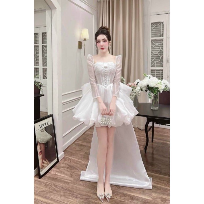 ĐẦM XÒE BÍ ĐUÔI TÔM TAY DÀI ( được kiểm tra hàng)