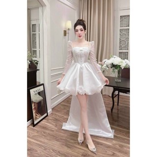 ĐẦM XÒE BÍ ĐUÔI TÔM TAY DÀI ( được kiểm tra hàng)