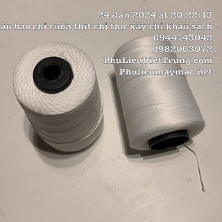 Chỉ may Bao se 9 to 200g 1 cuộn màu trắng chỉ may bao Khâu sách Chỉ may Thợ Xây Cuốn Thịt #110101