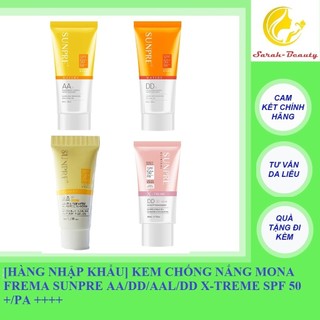 Kem chống nắng sunpre mona frema aa/dd/aal/dd x-treme spf 50+/pa ++++