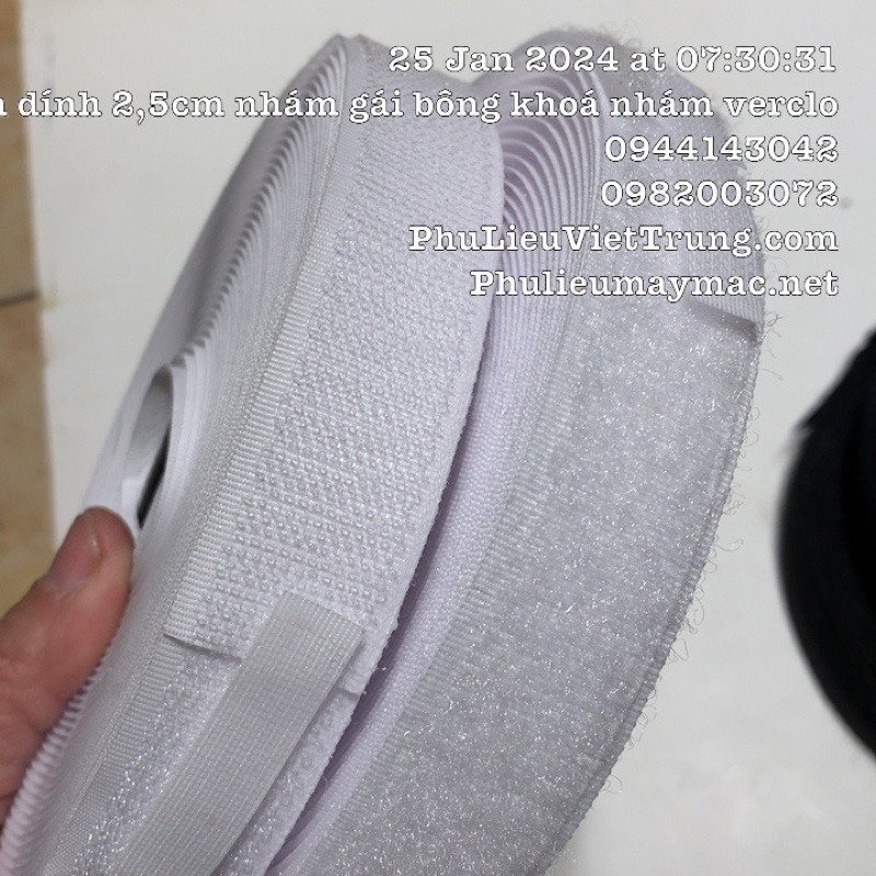 Nhám Dính 2,5cm  nhám Gai kèm bông  #110206