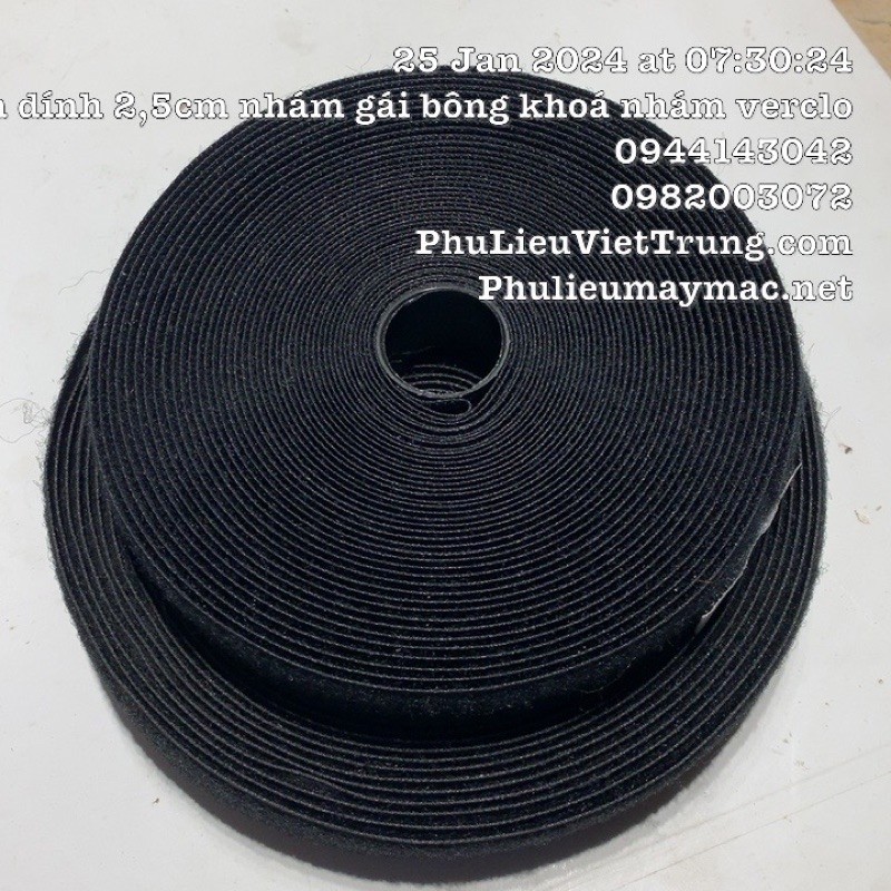 Nhám Dính 2,5cm  nhám Gai kèm bông  #110206