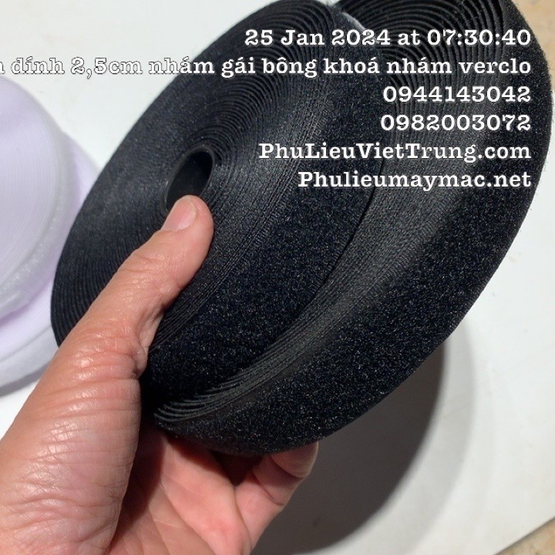 Nhám Dính 2,5cm  nhám Gai kèm bông  #110206