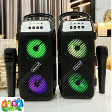 Loa karaoke bluetooth PTH-2311/2322 công suất cao với âm thanh chuẩn,Loa kéo mini phiên bản mới có đèn led tặng mic hát