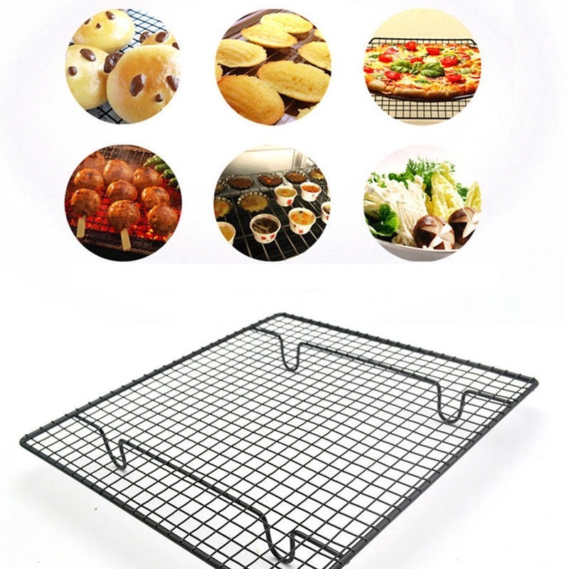 Khay / Giá bánh làm mát chống dính 1 cái ,Máy rửa chén &amp; Lò nướng an toàn 40 x 25cm ,Đen