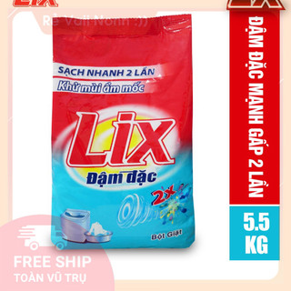 Bột giặt lix extra đậm đặc 5.5kg ed557