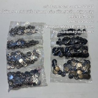 Cúc Đồng 4 Chi Tiết Xịn 15 Ly Cúc Bấm - Gói Bé Tầm 50 Bộ #110201