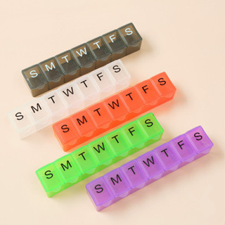  Hộp Chia Thuốc 7 Ngày Tiện Lợi Có 5 Màu Hàng Chất Lượng Cao Bằng Nhựa Trong Suốt Tiện Lợi 