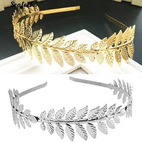 Băng đô hình lá mạ vàng phong cách Hy Lạp cổ đầy quý phái