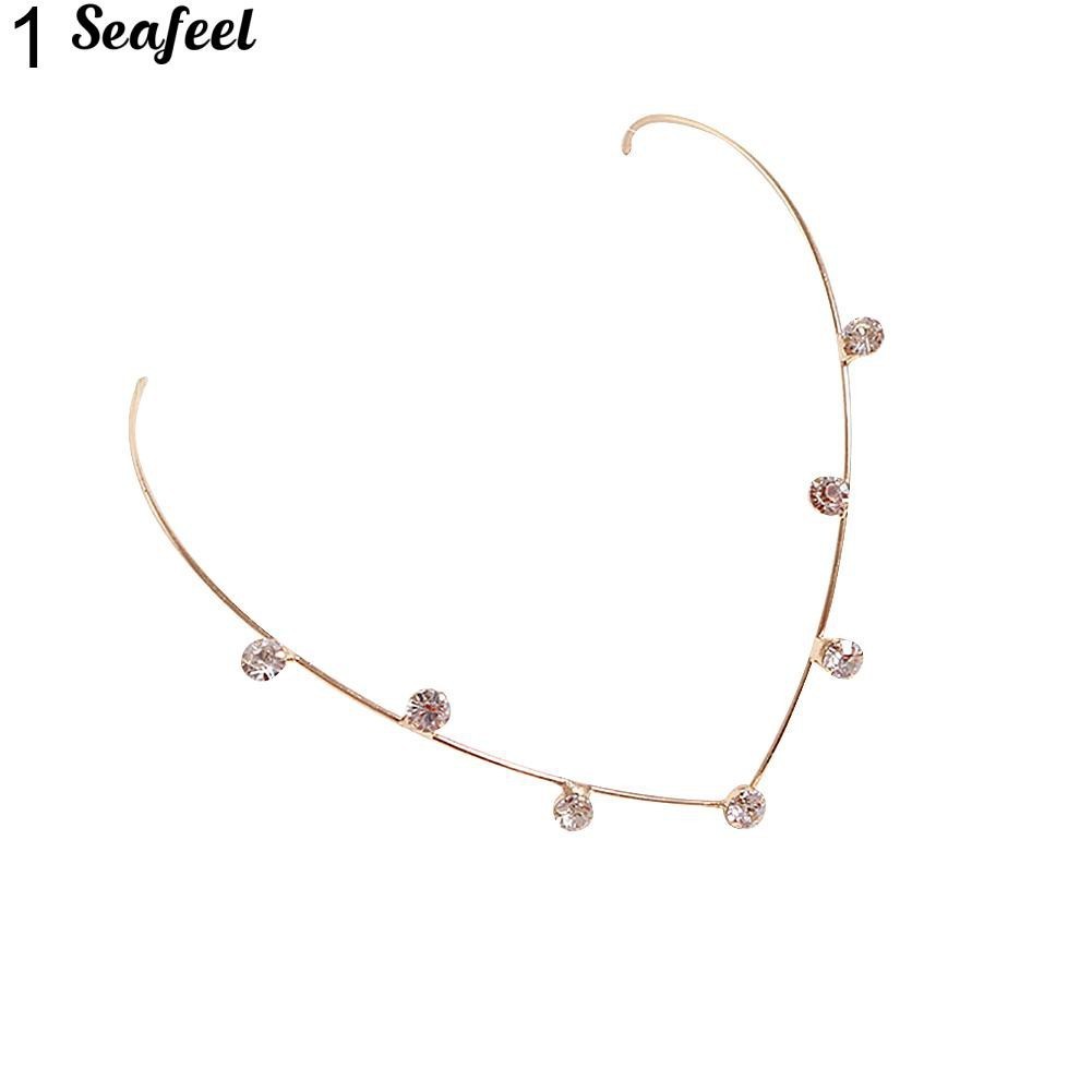 Vòng dây cài tóc đính ngọc trai giả & đá nhiều hình dạng cho nữ