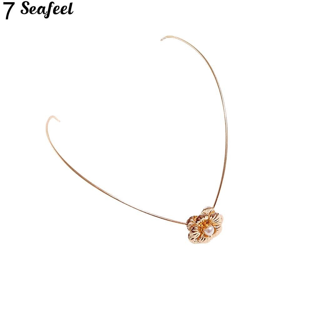 Vòng dây cài tóc đính ngọc trai giả & đá nhiều hình dạng cho nữ