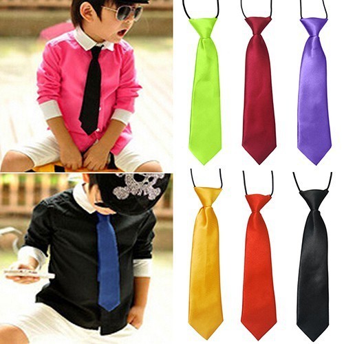 Cà vạt cải trơn nhiều màu đầy cá tính dành cho các bé trai