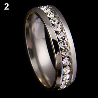Nhẫn đính hôn titanium gắn đá cho cặp đôi