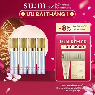 Bộ 4 chai Tinh chất tái sinh da trắng hồng sau 4 tuần Su:m37 LosecSumma Elixir Lumiere Ampoule