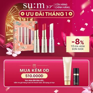 Bộ ba son dưỡng ngăn ngừa lão hóa môi Su:m37 Dear Flora Lip Triple Set