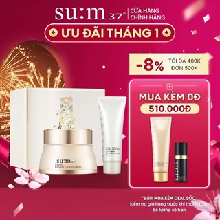 Bộ làm sạch chuyên sâu Sáp tẩy trang Su:m37 Secret Double Cleansing Balm 100ml Sữa rửa mặt 40ml