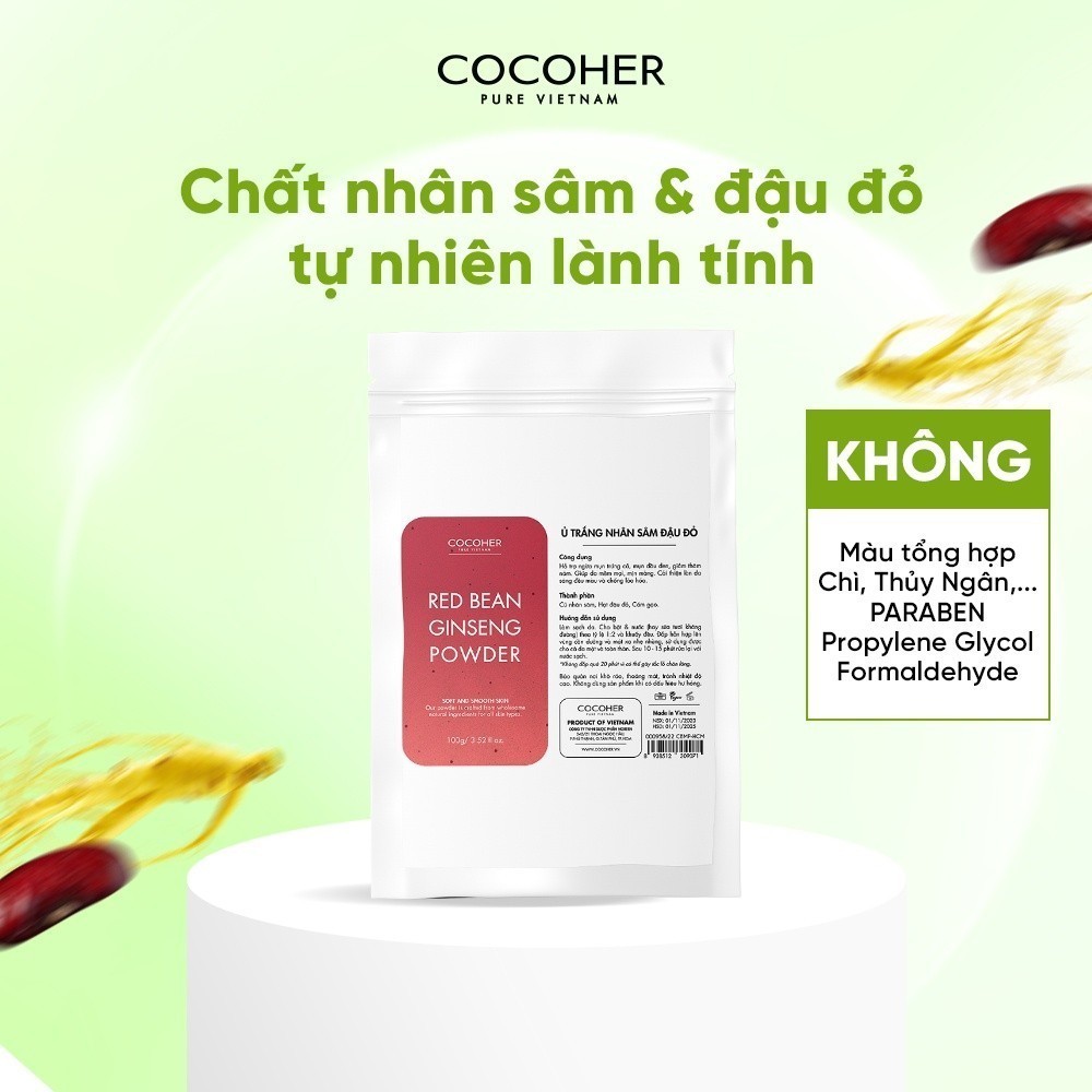 COMBO Tẩy Tế Bào Chết Body 500G Và Bột Đậu Đỏ 100g COCOHER