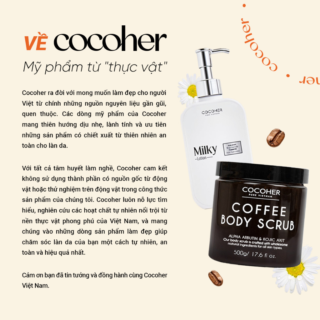 COMBO Tẩy Tế Bào Chết Body 500G Và Bột Đậu Đỏ 100g COCOHER