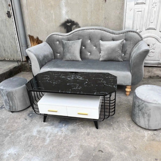 Bộ sofa phòng tiếp đón khách cổ xưa siêu sang ( chưa kèm bàn) - bộ gồm một ghế 1m7 +2 đôn ( khuyến mãi 2 gối ôm ) - bh 1