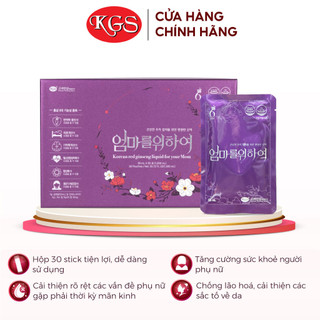 Nước Uống Hồng Sâm Hàn Quốc Cao Cấp Dành Cho Mẹ KGS Korean Ginseng Story (50ml x 30 gói)