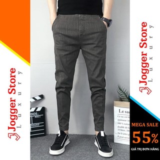 Quần Jean nam Cao Cấp - Quần bò nam dáng jogger Hàn Quốc, ống đứng, trẻ trung, tăng chiều cao