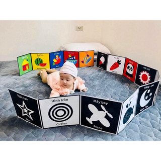 Trọn bộ tranh kích thích thị giác ziczac cho bé 0-2 tuổi set 3 thẻ- đồ chơi phát triển giác quan cho trẻ sơ sinh