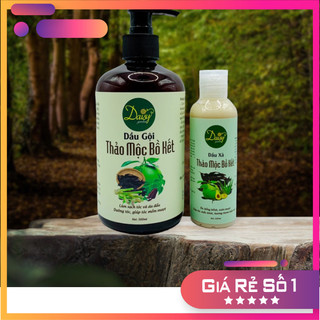 Combo dầu gội thảo mộc bồ kết Daisy Garden chai 500ml & dầu xả 100ml giúp tóc mềm mượt, giảm rụng, kích thích mọ