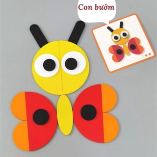 Bộ đồ chơi ghép hình gỗ các con vật montessori- ghép chim cú loại đẹp bắp kisd