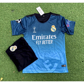 [REL-XĐ01] in tên số áo theo yêu cầu - Bộ quần áo bóng đá, đồ đá banh Re*al xanh đen thiết kế mới - thun lạnh cao cấp