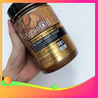 (Hữu cơ thảo dược) Hấp ủ Argan Oil 1000ml siêu mềm mượt