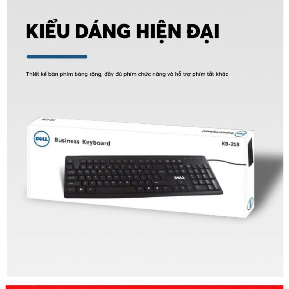 Bàn Phím Dell KB-218, Có dây cổng USB, Dành cho văn phòng - học sinh VMK-VYN | BigBuy360 - bigbuy360.vn