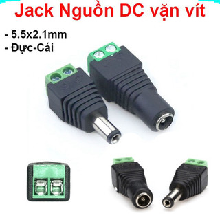 Jack nối nguồn dc 5.5x2.1mm 1a vặn vít ||