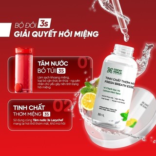 Tinh chất thơm miệng 3S thương hiệu Cỏ Cây Hoa Lá, tinh dầu chanh, bạc hà làm thơm, giúp bạn tự tin hỗ trợ hơi thở thơm