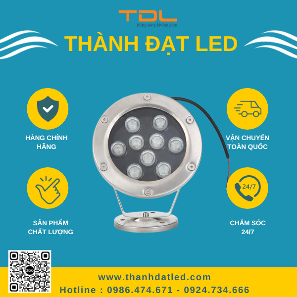 Đèn Âm Nước 9w Chân Đế (TDLAN-D9) Thành Đạt Led
