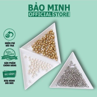 Khay tam giác đựng charm đá cực tiện dụng - Set 10 món đựng phụ kiện nail , đá rắc - Phụ kiện làm nail