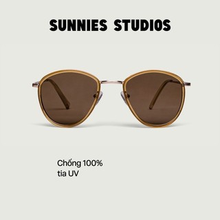 Kính mát Sunnies Studios Gọng Tròn Dallas in Almond