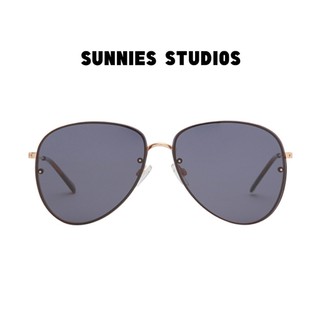 Kính mát Sunnies Studios Gọng Phi Công Daytona in Charcoal