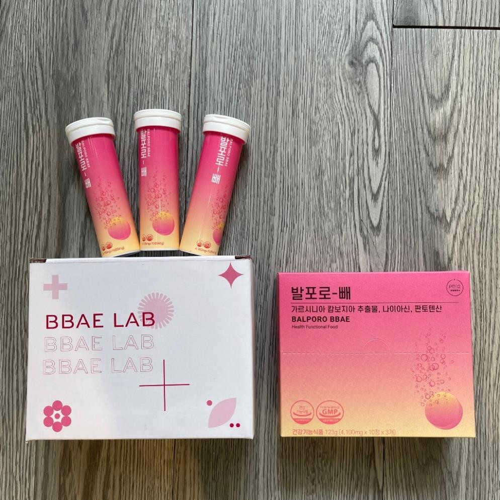 Viên sủi giảm cân Balporo BBae Hàn Quốc chuyển hóa mỡ thừa mẫu mới nhất hộp 3 ống 30 viên - The Senses