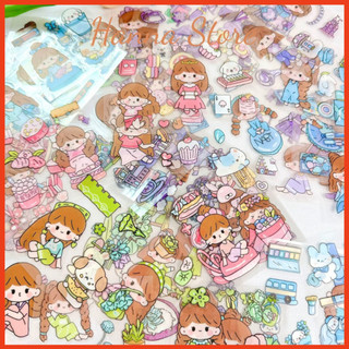 Set 10 tấm Sticker cute trang trí dán tập vở, bình nước, bút nước - Cô Hiền Store