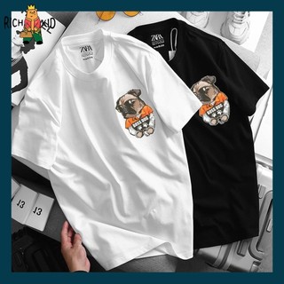 Áo Thun Zara Chó Bull Mặt Xệ Unisex Thun Cotton 4 Chiều !