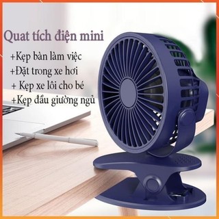 Quạt tích điện sạc pin kẹp bàn CYX Q2 cánh to gió mạnh mẽ -Giá rẻ