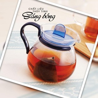 Bình trà thủy tinh chịu nhiệt Iwaki 400ml, hâm nóng trực tiếp trong lò vi sóng